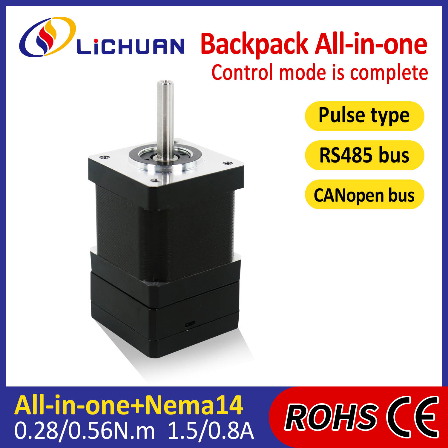 Jenis Ransel Nema14 Open Loop Tertutup Loop Motor Stepper Terpadu
