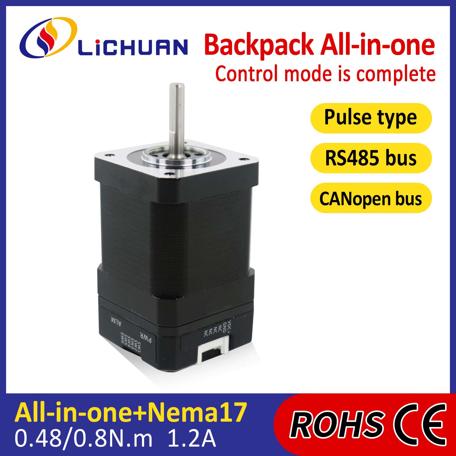 Jenis Ransel Nema17 Open Loop Tertutup Loop Motor Stepper Terpadu